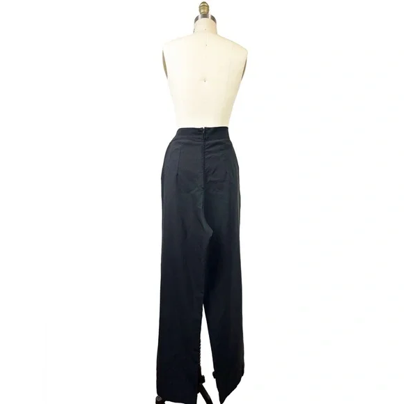 Vixen Micheline Pitt Black vacation high waisted wide leg slack pants XL - Picture 4 of 5